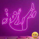 Falling Guy Neon Sign - Fun LED Gaming Decor by Neon Sparkle