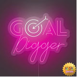 Goal Digger Neon Sign - Motivational LED Wall Decor by Neon Sparkle