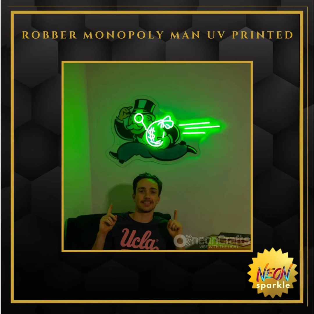 Robber Monopoly Man UV Printed