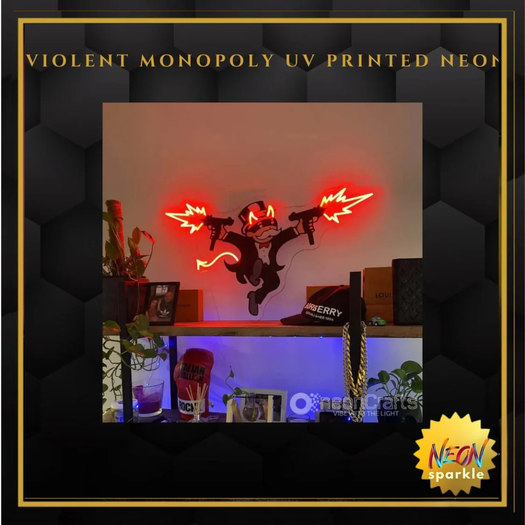 Violent Monopoly UV Printed Neon