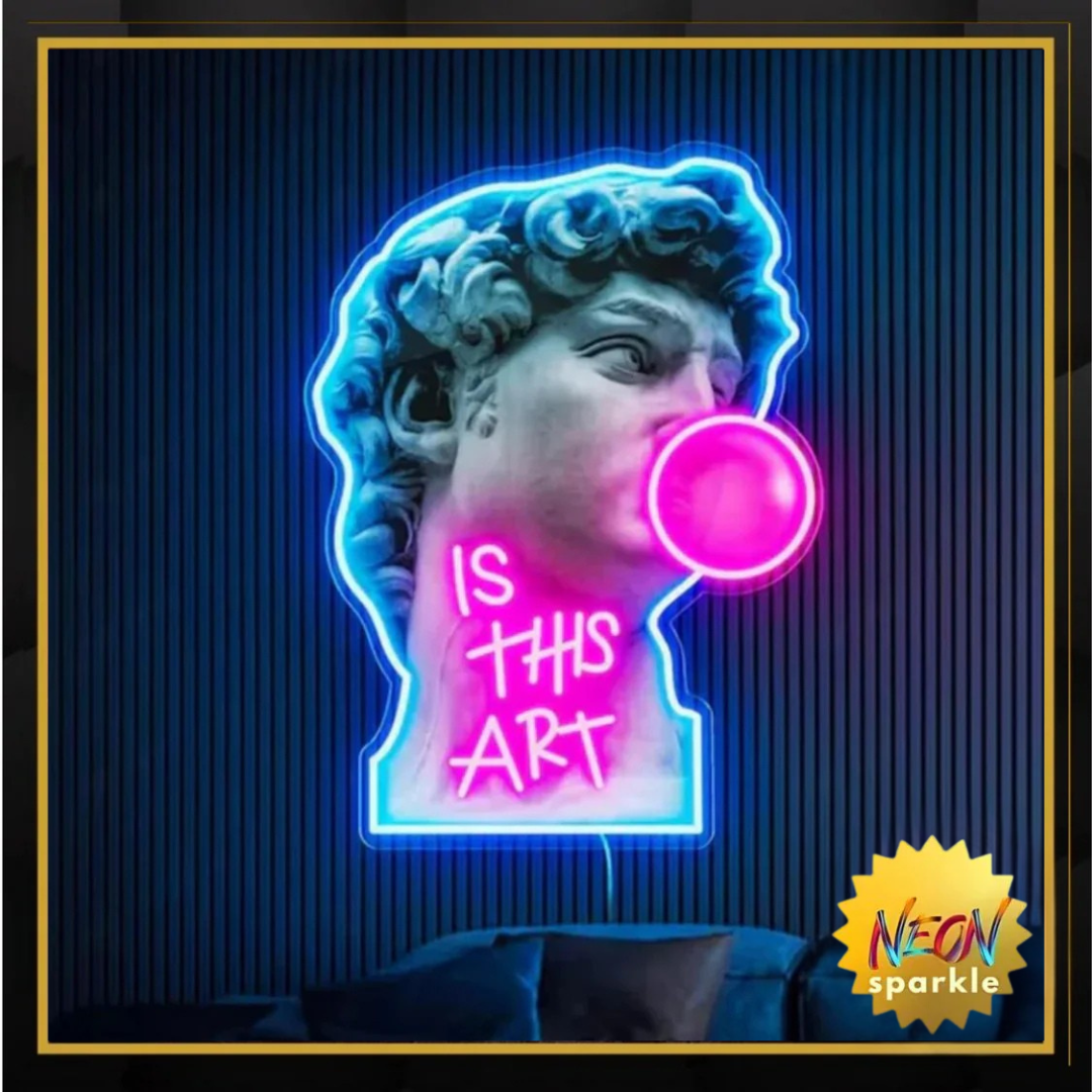 Pop Art David UV Neon Sign 🌟 – Illuminate Your Space with Art and Style