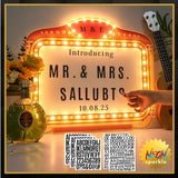 Personalized Wedding Entrance Props Led Marquee Sign for Reception, 22IN Custom