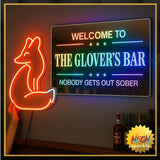 Personalized Bar Led Light for Home Business, Handmade 3D Mirror Light up Sign for Club Pub Man Cave Bistro Lounge Tavern Party Gift
