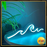 Wave Neon Sign, Wave Light up Wave Night Lamp for Bedroom, USB Power Led Neon Wave Light for Wall Decor