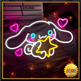 Cinnamoroll Neon Sign Anime Light, 3D Wall Art Cute LED Neon for Bedroom Game Room Apartment