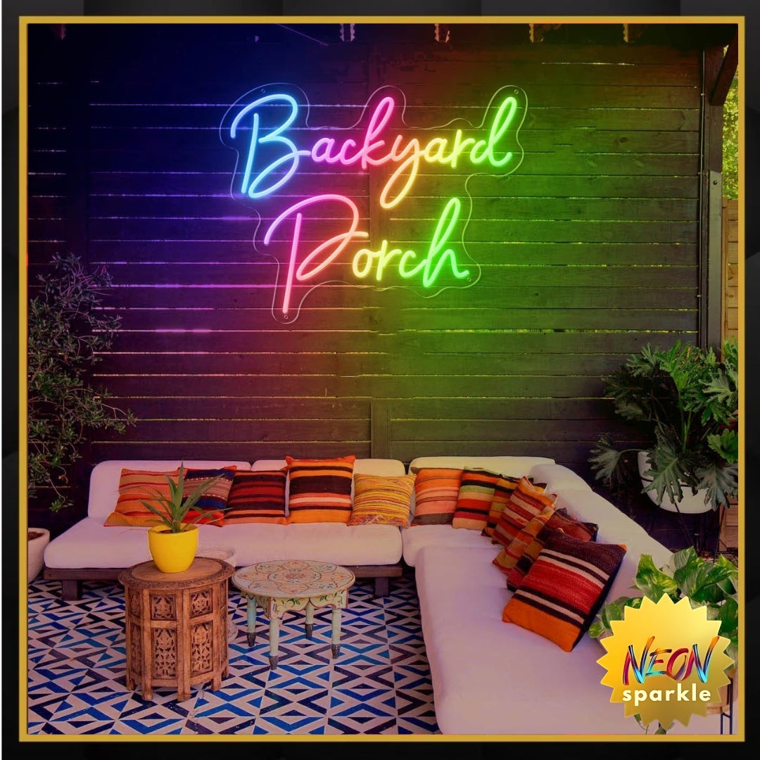 IP-67 Outdoor Custom Neon Sign Waterproof, Dimmable Customizable Neon Light Sign for Outdoor Patio,Backyard Porch